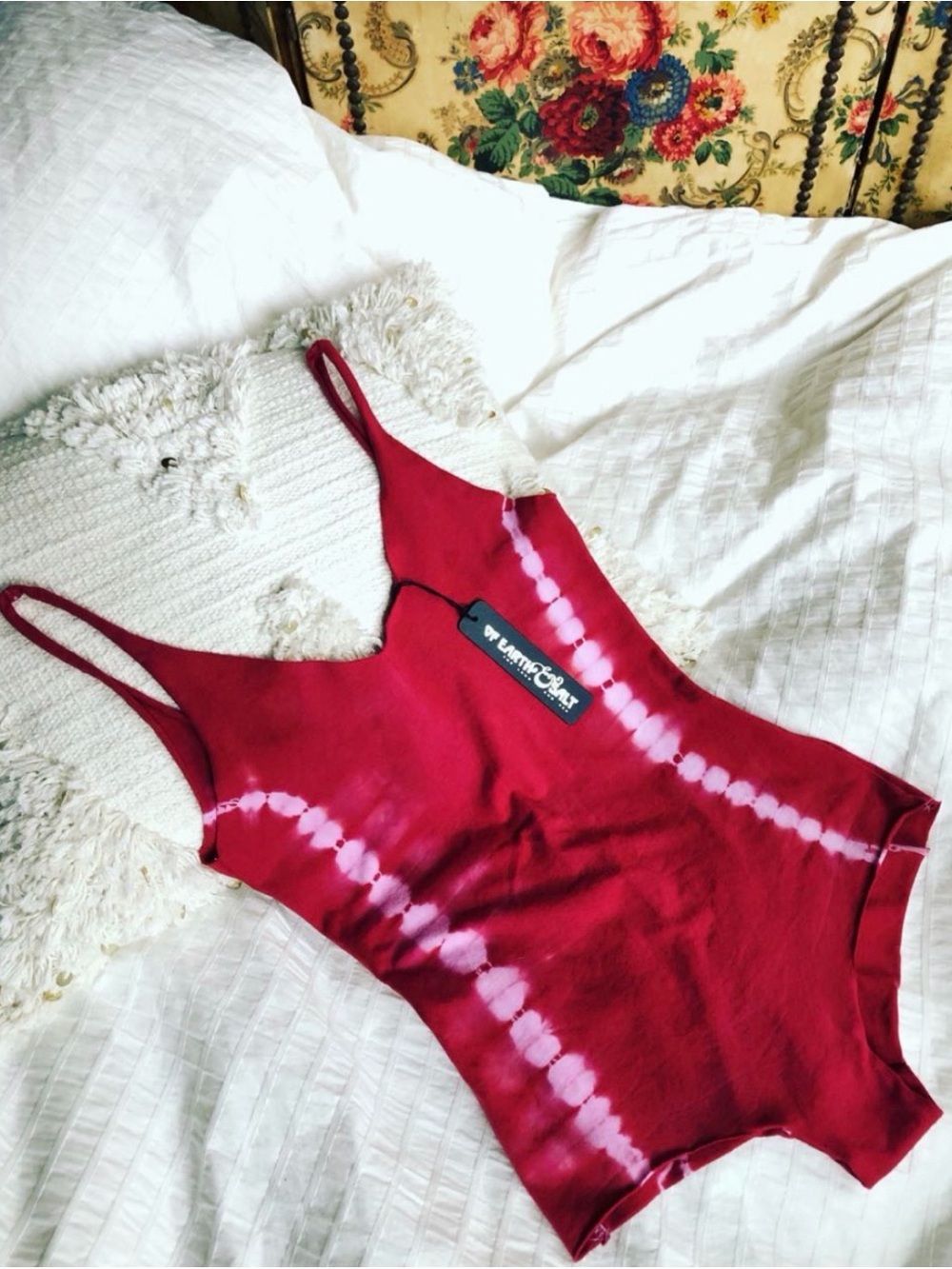 Tie-Dye Red Bodysuit
